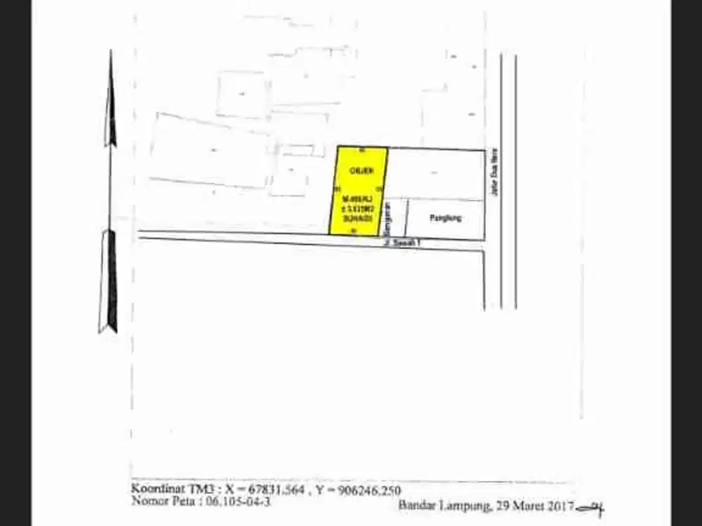 TANAH MURAH 100M DARI JALUR 2 DEKAT KAMPUS ITERA DAN UIN