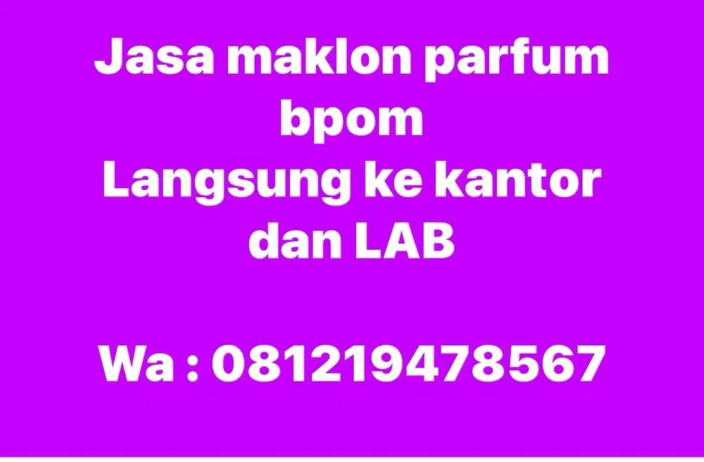 Maklon parfum bpom