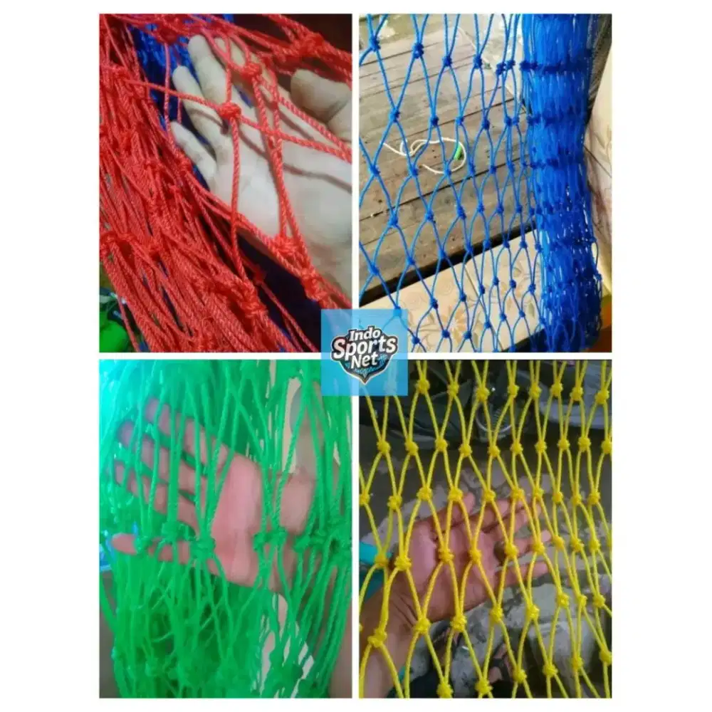 jaring dinding keliling lapangan futsal,mini soccer,tali pe 4mm