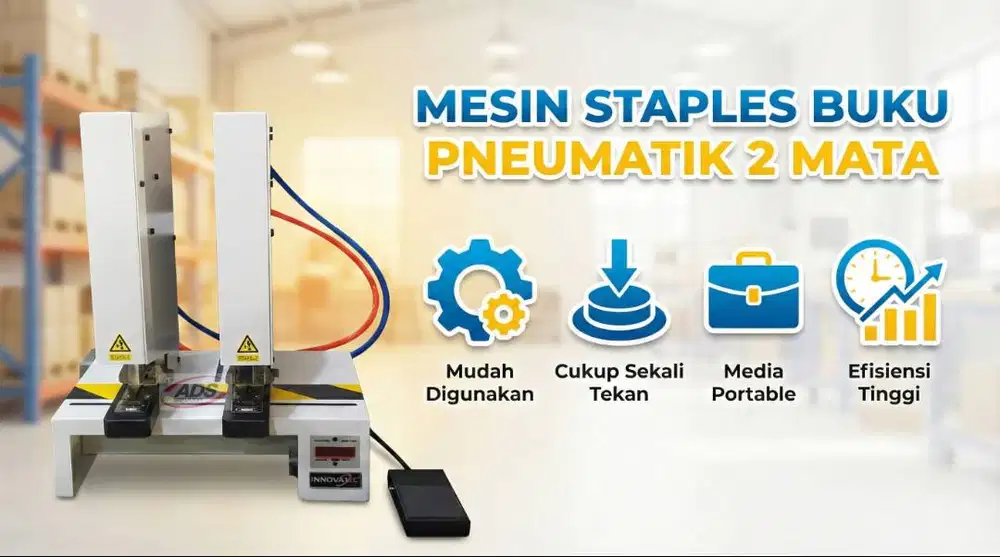 MESIN STAPLES BUKU PNEUMATIK 2 MATA
