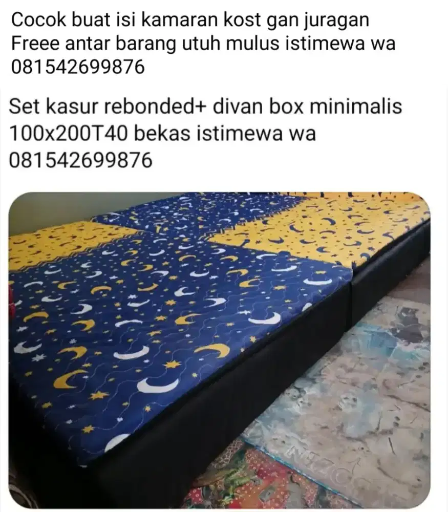 Dj tempat tidur set kumplit kasur + divan minimalis juoz