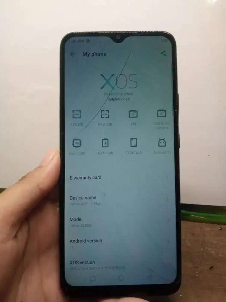 Infinix hot 11 play 4 64 original tc retak sesuai fto