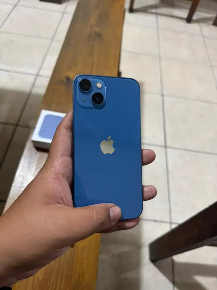 IPHONE 13 BASIC BLUE 128GB FULLSET MULUS MURAH