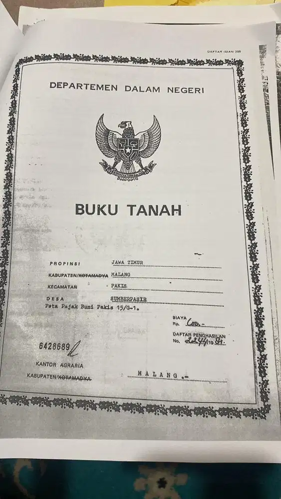 Dijual Tanah luas 6565m2