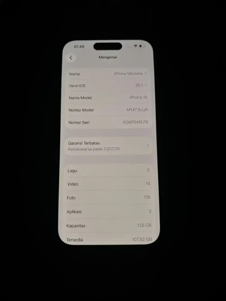 iPhone 16 Ultramarine 128gb Inter