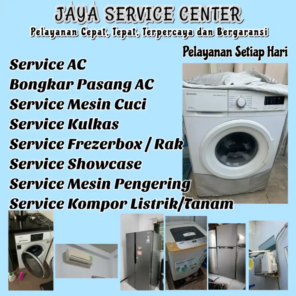 Service AC Bongkar AC Pasang AC Servis Mesin Cuci Kulkas Frezer Waru