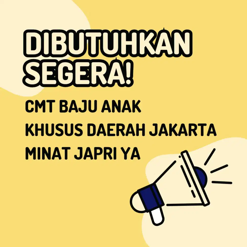 DICARI CMT BAJU ANAK MODEL