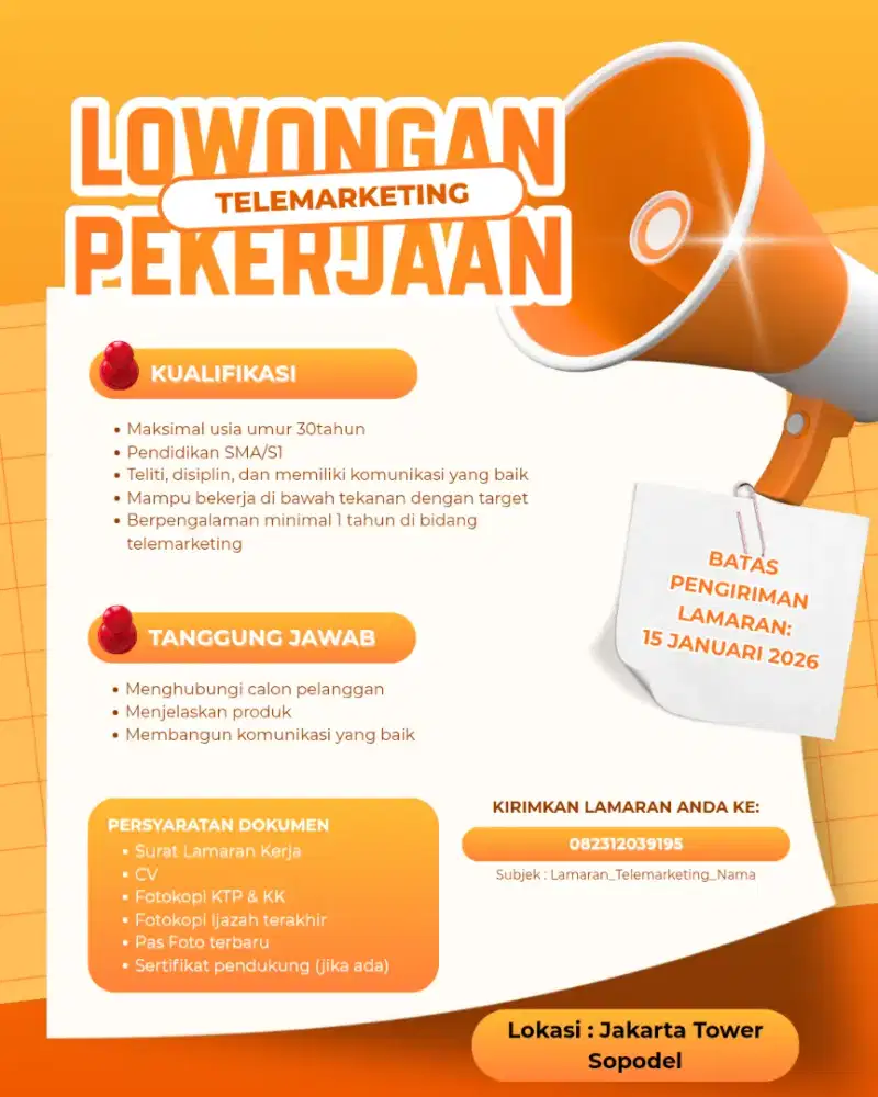 LOWONGAN PEKERJAAN