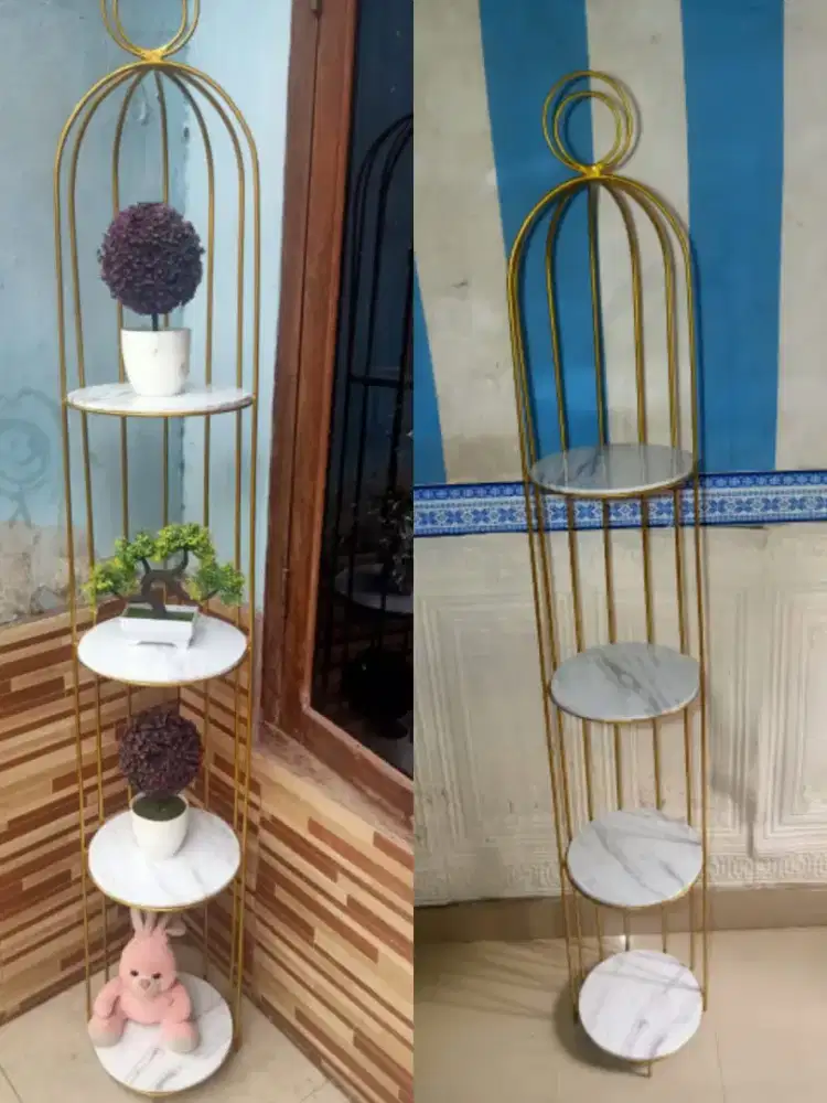 Rak pajangan sangkar bulat