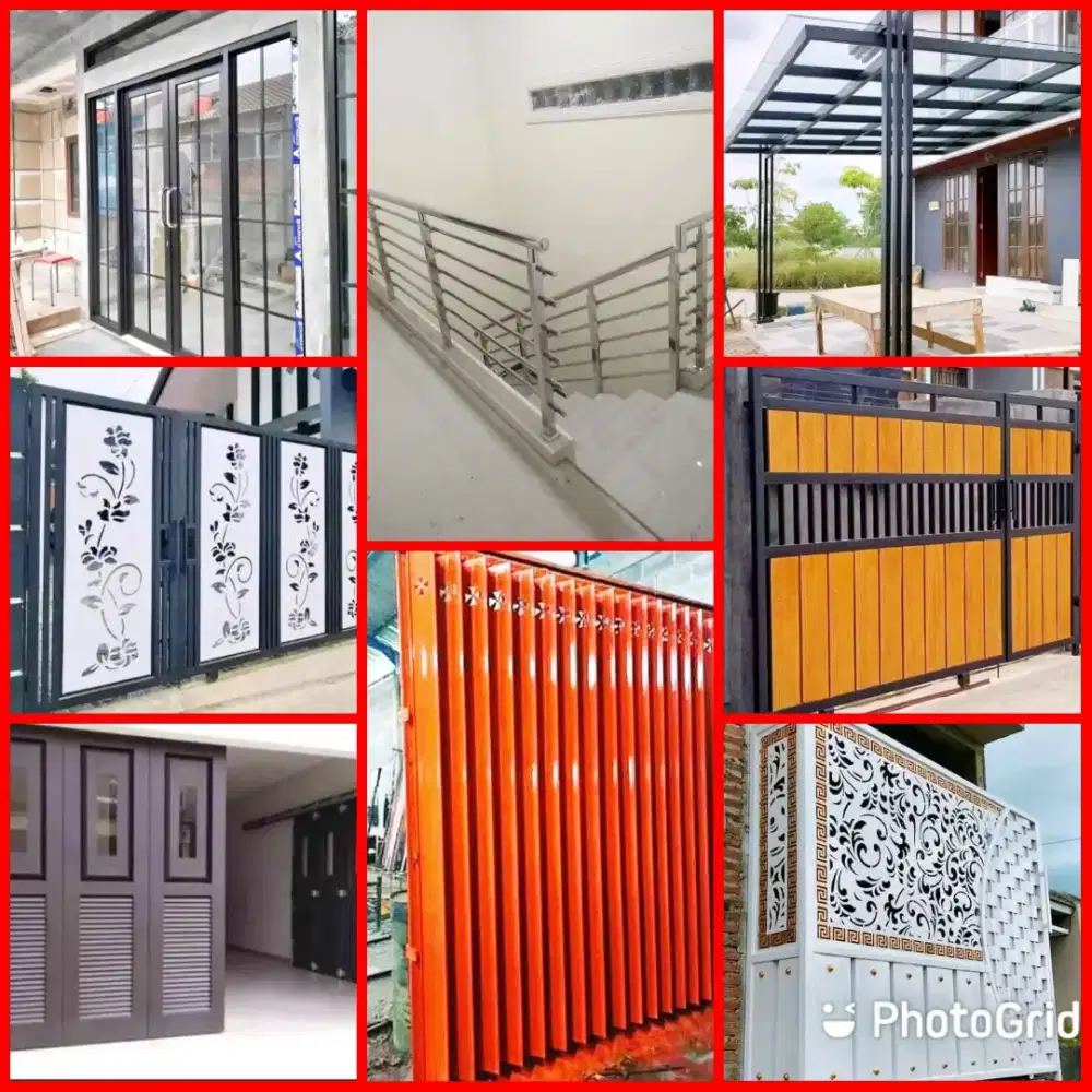 pagar minimalis motif cutting