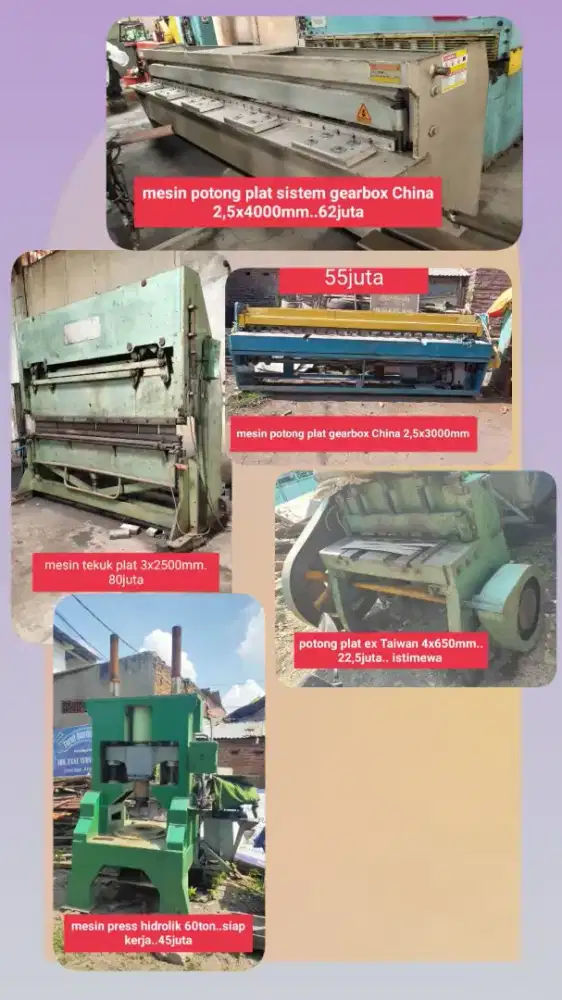 Mesin2 tekuk plat dll