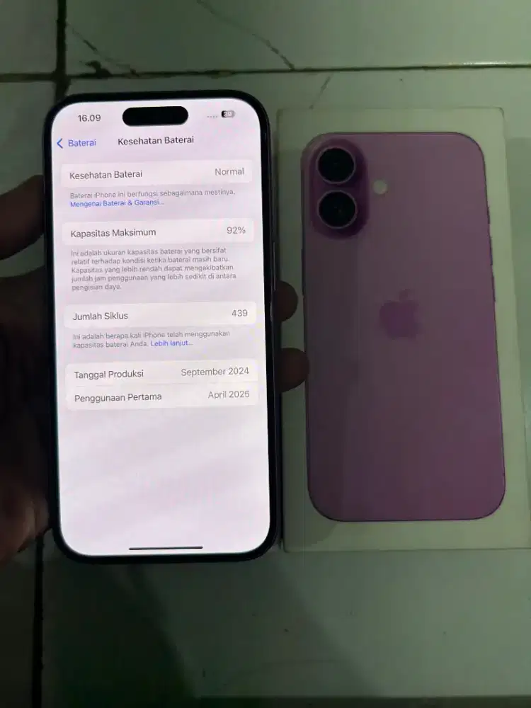 IPhone 16 basic 128gb garansi ibox