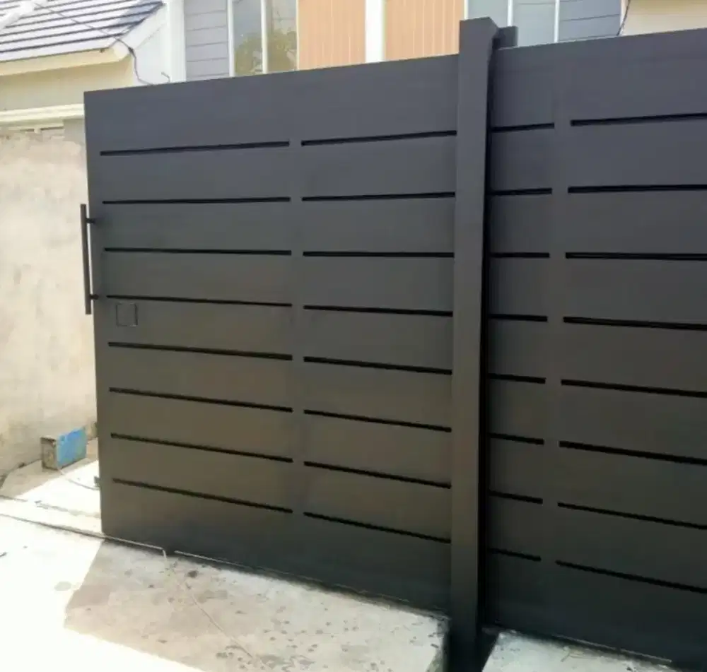 Pagar minimalis hollo galvanis