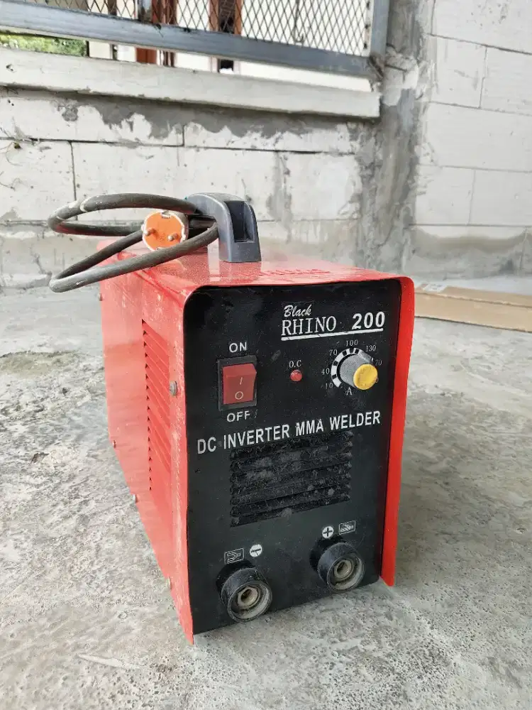 MESIN LAS BEKAS MMA 200A RHINO BEKAS LISTRIK INVERTER SECOND 3 PHASE