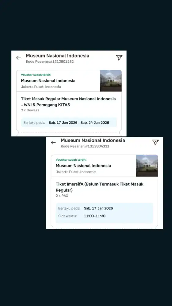 Jual tiket ke Museum Nasional dan tiket Imersif. Baca deskripsi