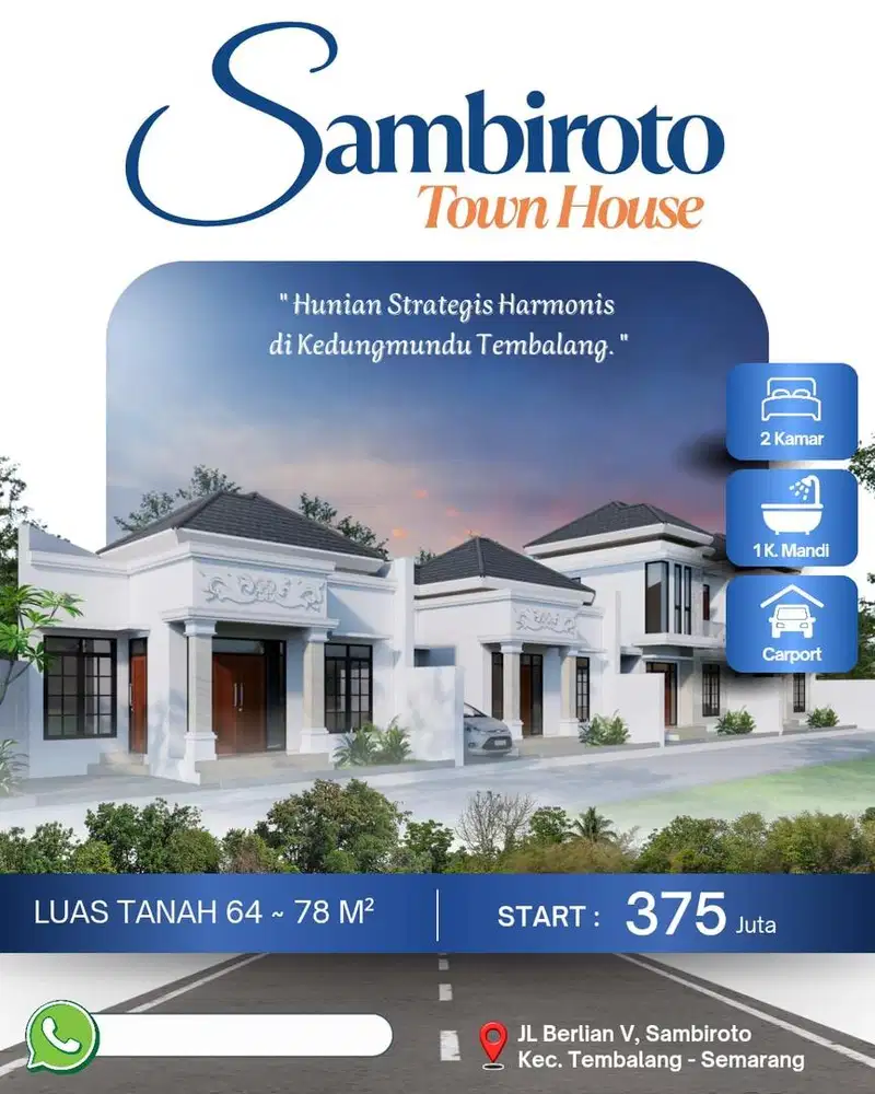 Rumah sambiroto kedungmundu dekat Unimus Undip Java Mall