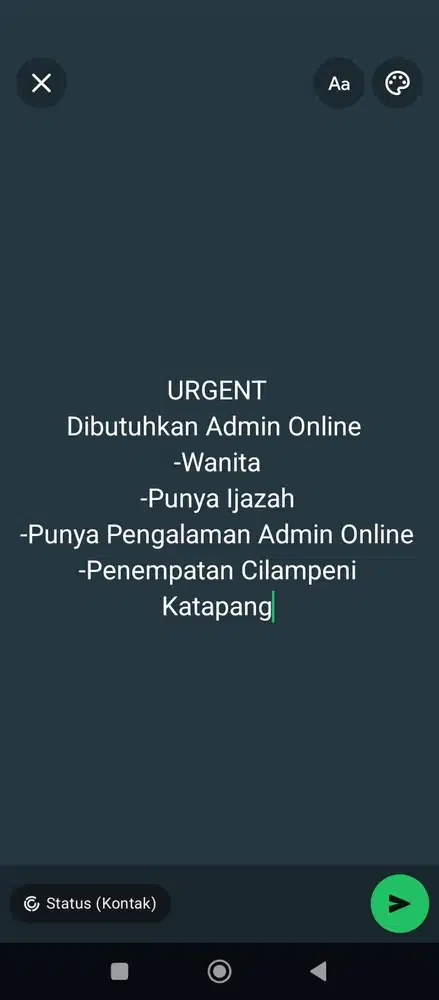 Lowongan kerja admin online