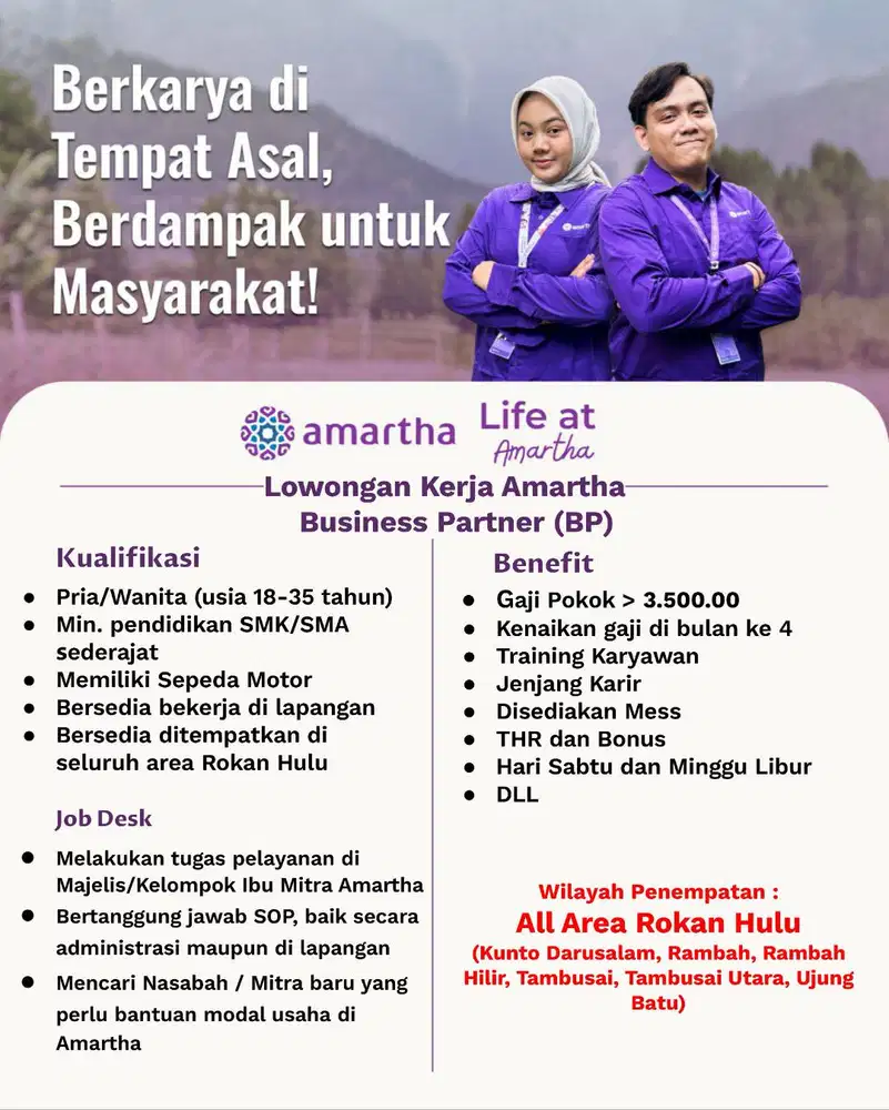 Business Partner (BP) PT Amartha Mikro Fintek (Rokan Hulu)