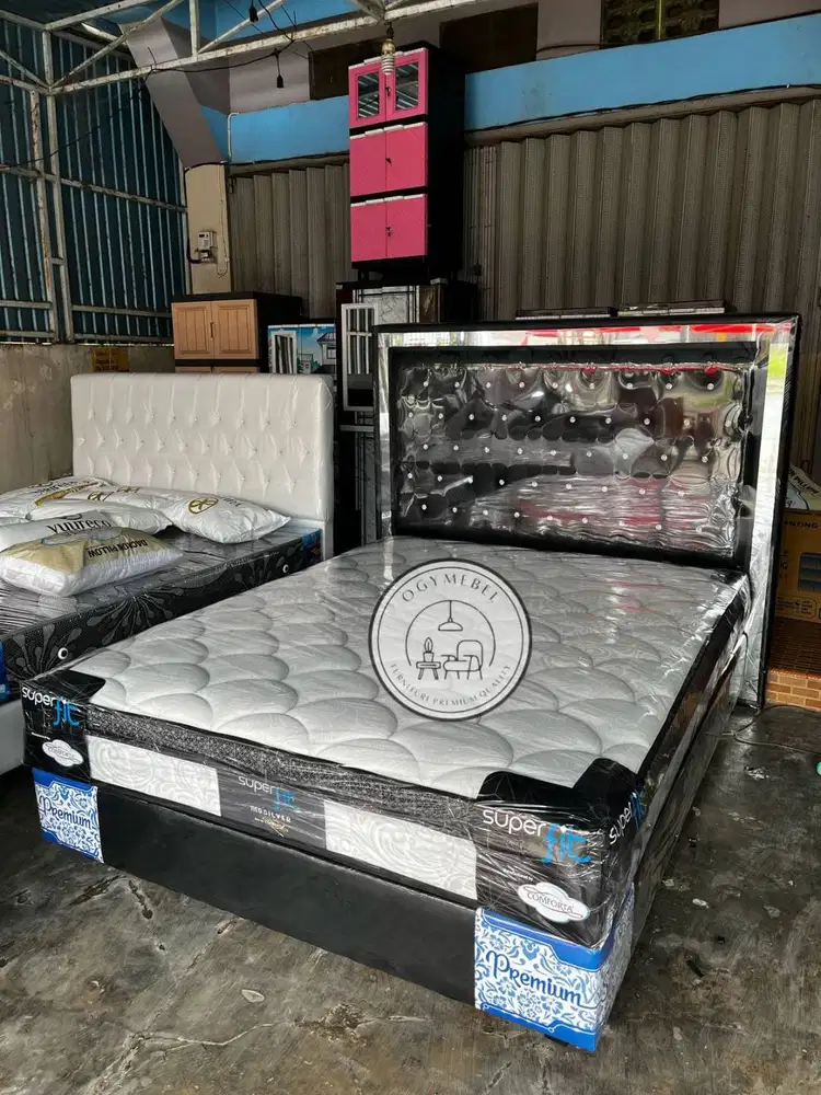 PROMO SET DIVAN KACA SPRINGBED SUPERFIT UK 160X200 SALE GRATIS ANTAR