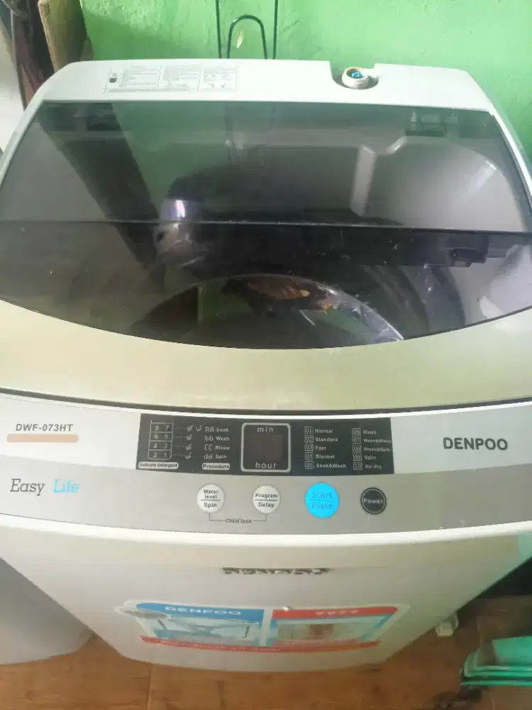 Mesin cuci 1 tabung Denpo sawangan pasir putih