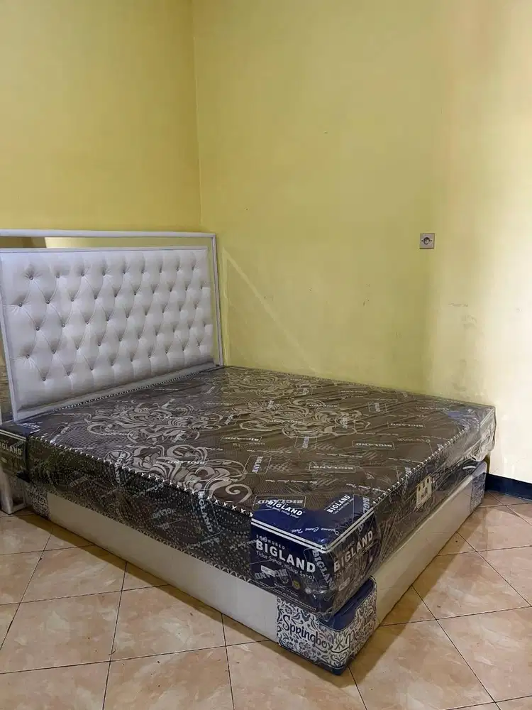 PROMO SET DIVAN KACA SPRINGBED BIGLAND UK 160X200 SALE