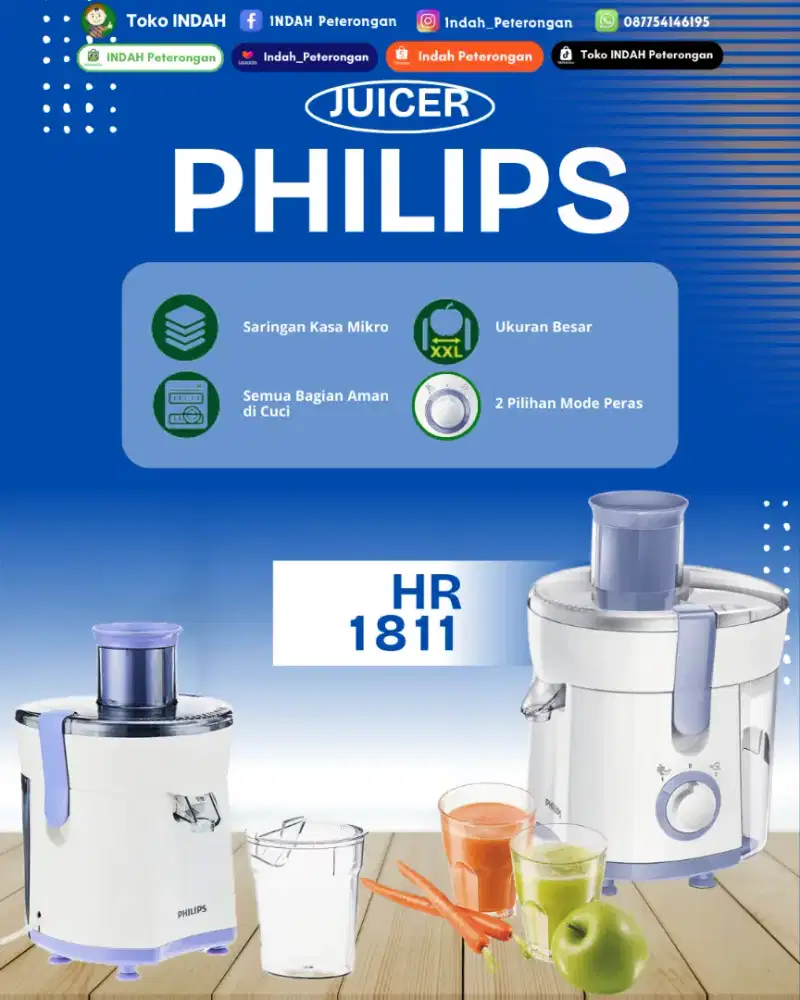 JUICER PHILIPS HR-1811 PHILIPS