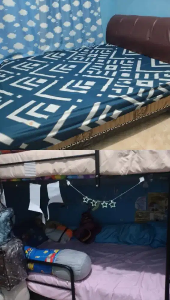 Tempat tidur 180 x 200 dan tempat tidur bertingkat 90 x 200