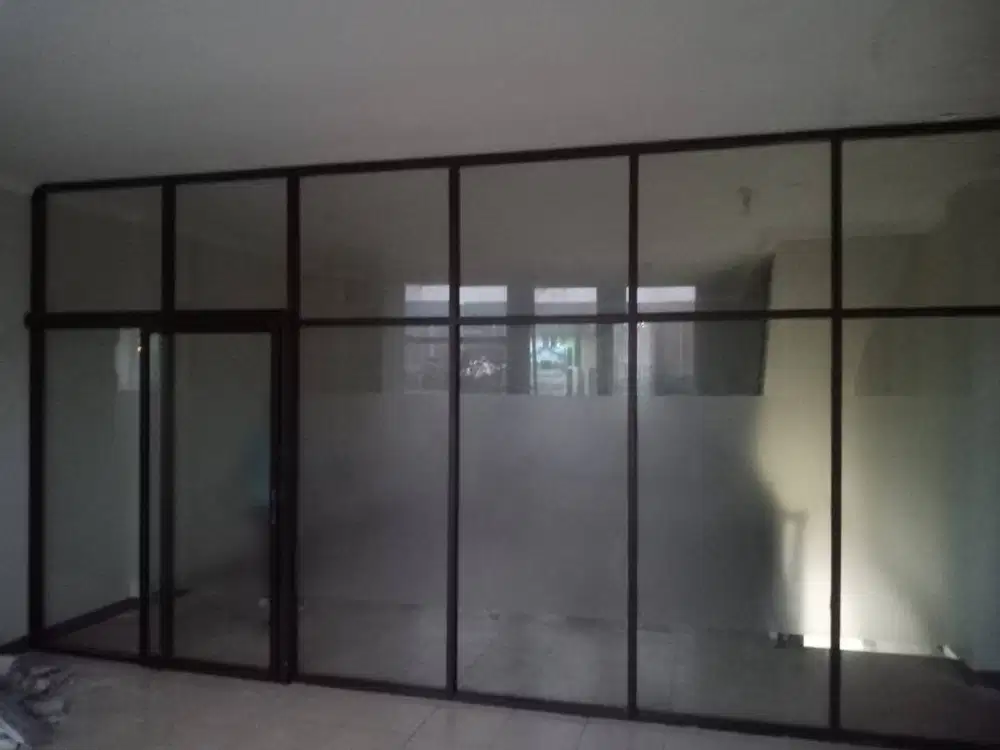 Pasang Partisi Aluminium - Alumunium - Gypsum + Plafon Gypsum - GRC