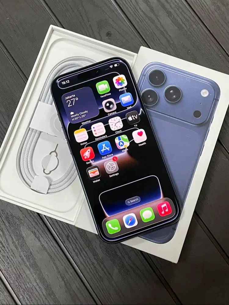 iPhone 17 Pro 256gb Deep Blue Sinyal Permanen Pemakaian Lama Fullset