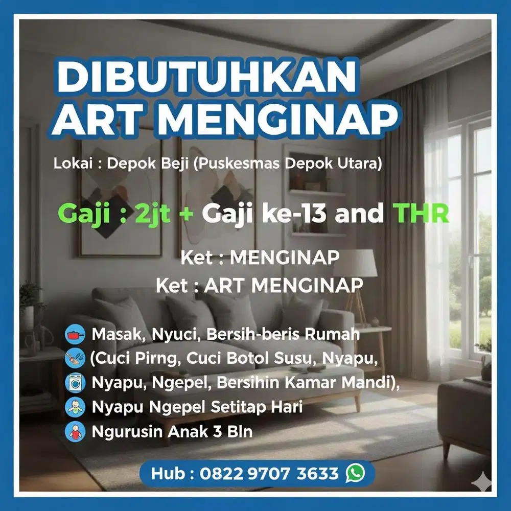 DIBUTUHKAN ART MENGINAP