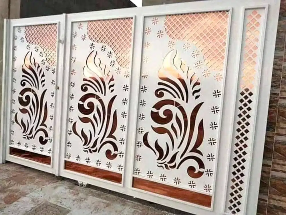 Pintu pagar motif cutting laser