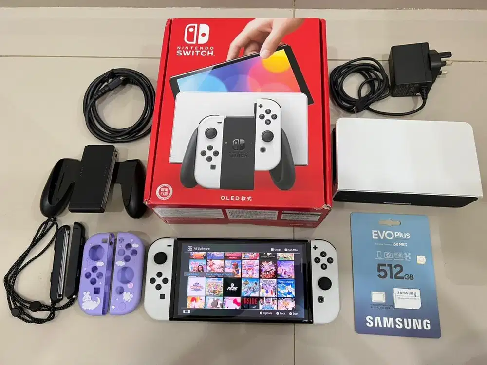 Mesin 2025 Nintendo Switch OLED 512gb dualboot CE EF WE