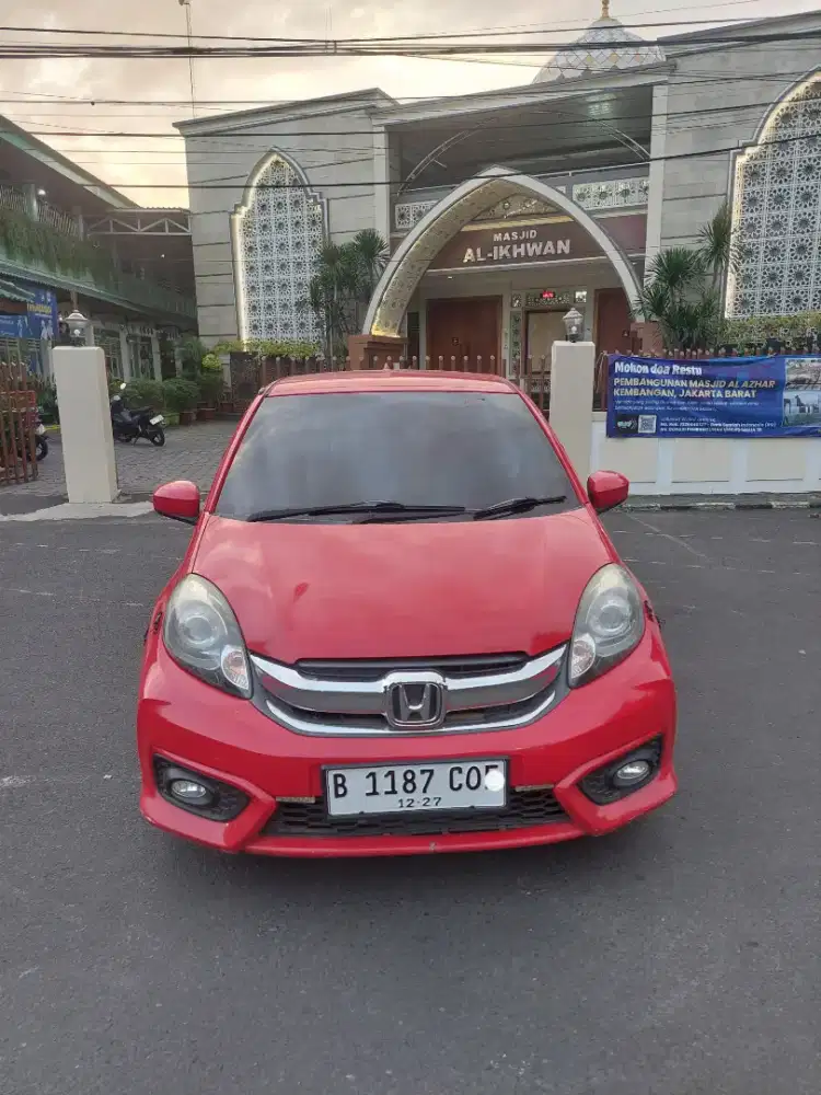 Honda Brio Satya E 2017 Matic Merah Merona