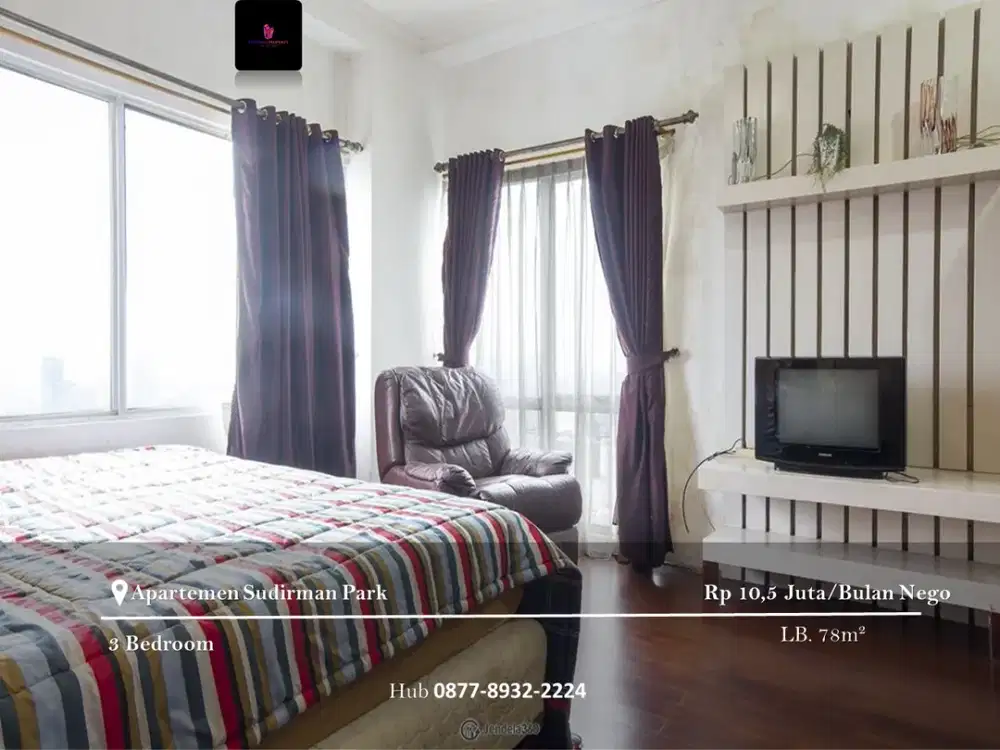 Disewakan Apartement sudirman park 3BR High Floor Full Furnished
