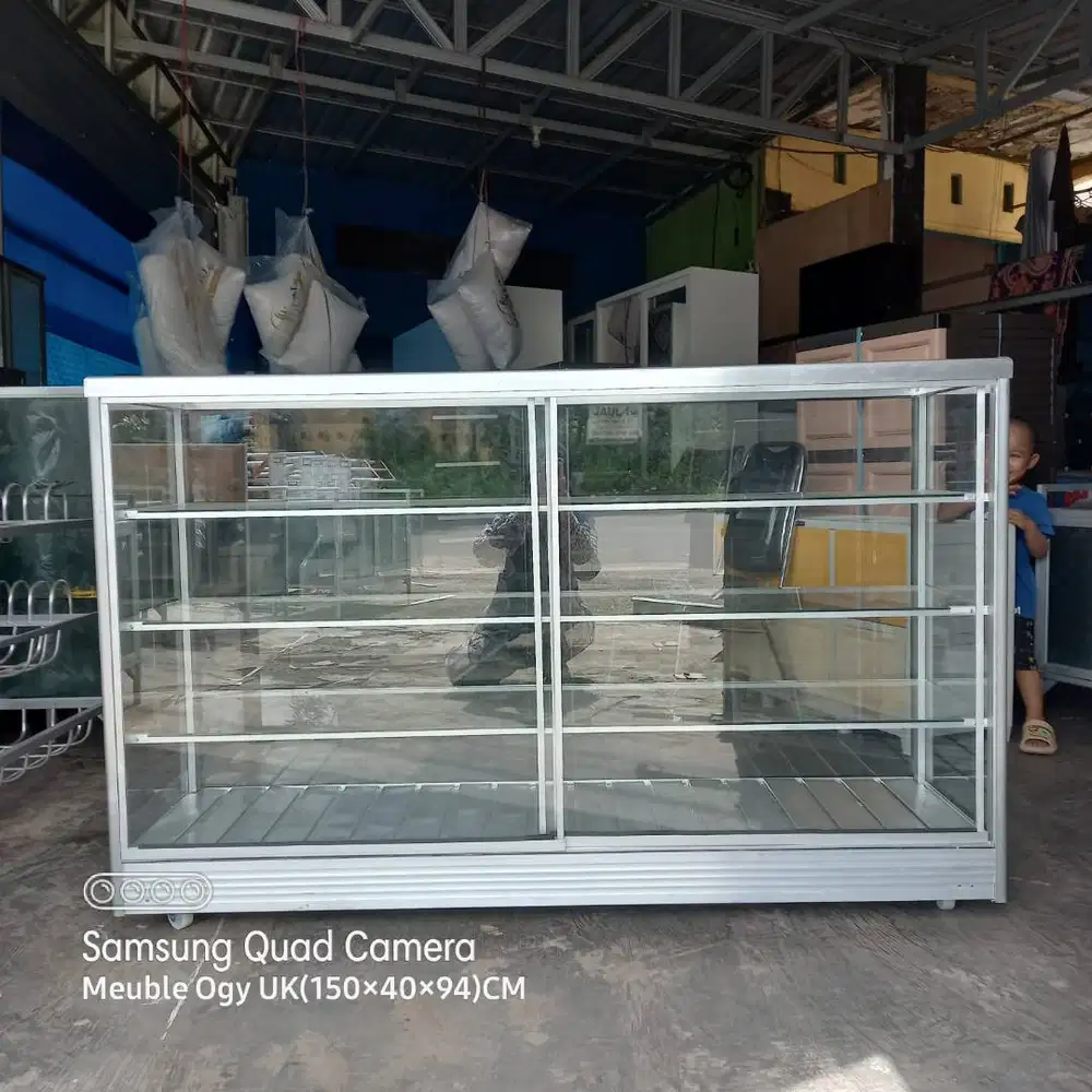PROMO ETALASE JUALAN UK 1,5 METER SALE TERMURAH GRATIS ANTAR