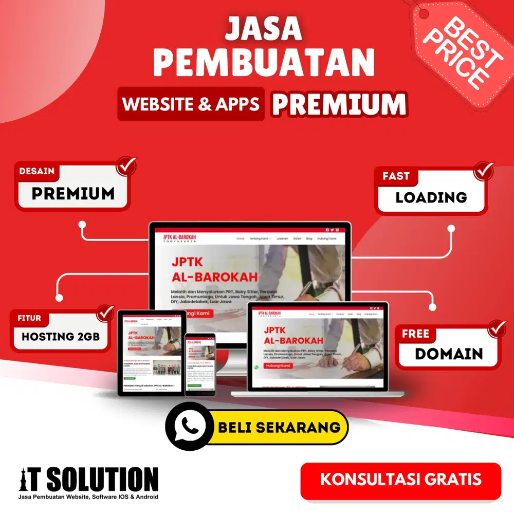 Jasa Pembuatan Website & Aplikasi Premium Profesional