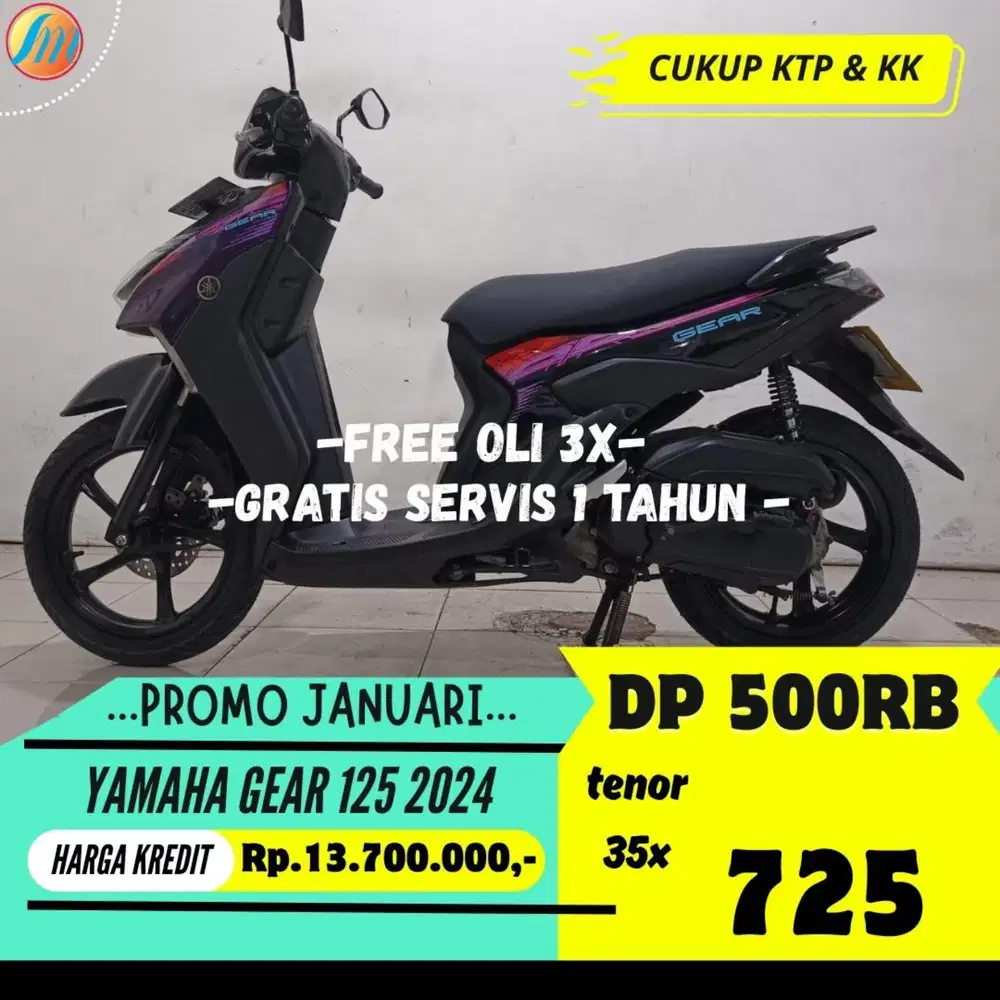 YAMAHA GEAR 125 2024 DP HANYA 500RIBU ANGSURAN SANGAT RINGAN KTP KK