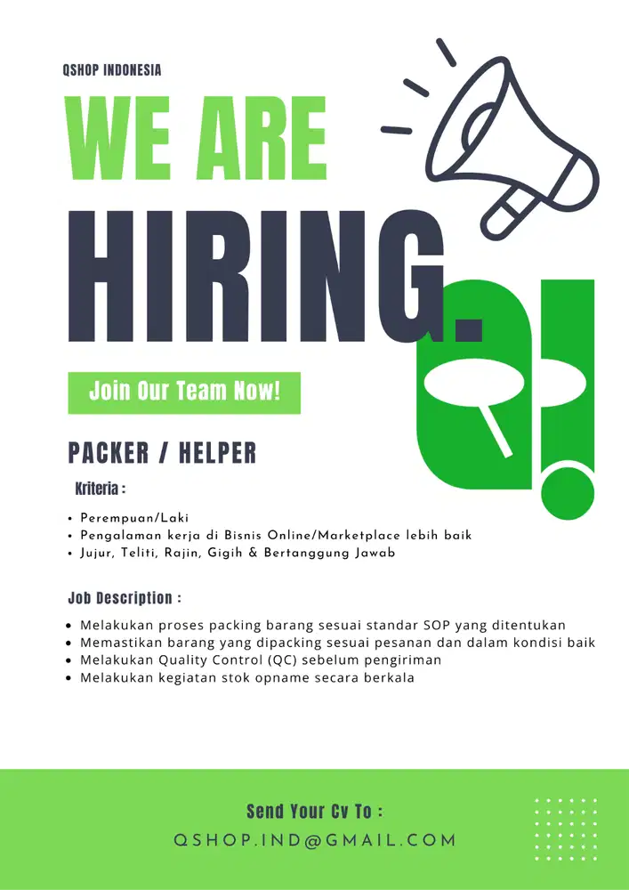 Packer / Helper untuk Bisnis Marketplace