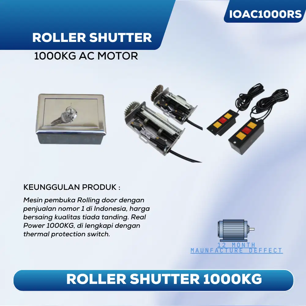 AUTOMATIC ROLLING DOOR IOAC 1000KG (AC)