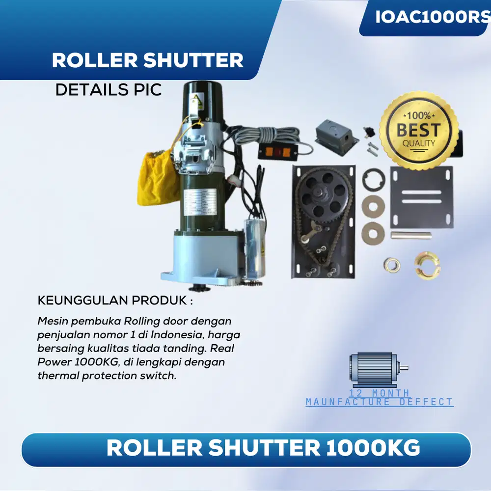 AUTOMATIC ROLLING DOOR IOAC 1000KG (AC)
