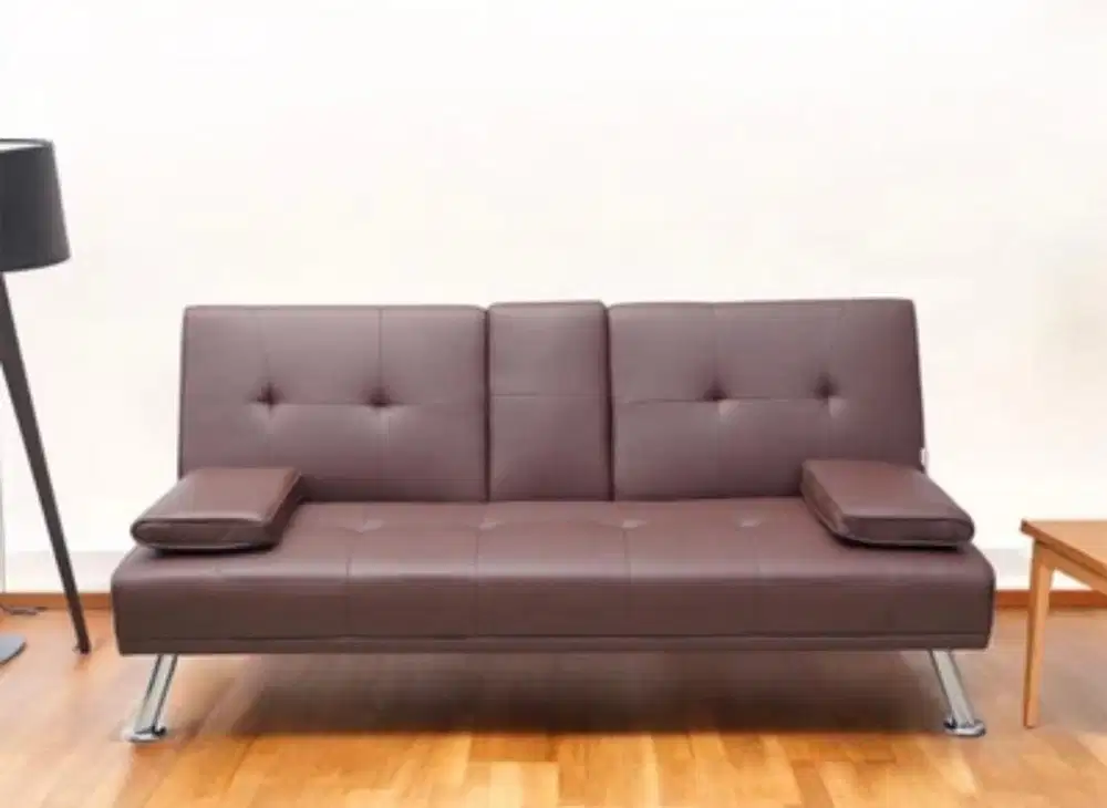 Jual sofabed bahan kulit + console
