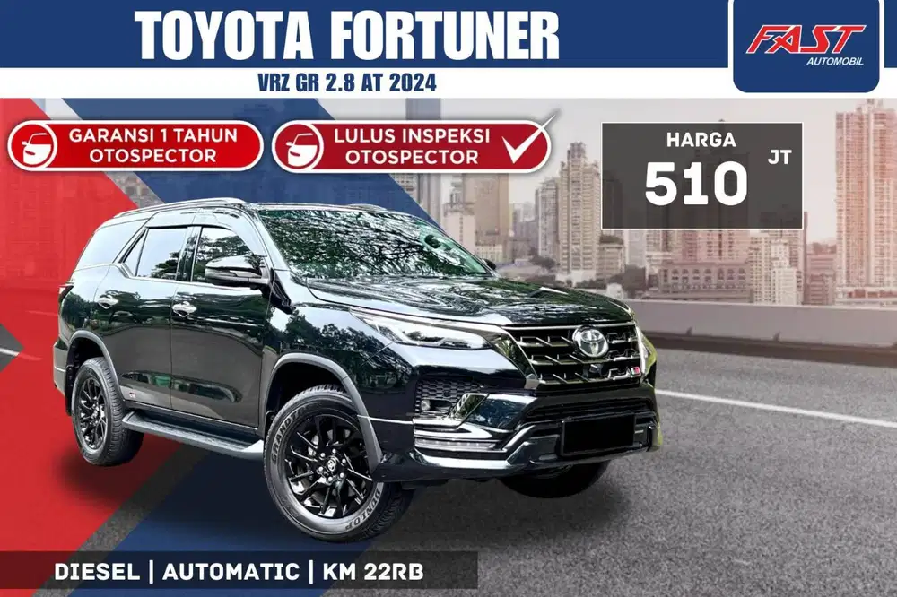 TOYOTA FORTUNER VRZ GR 2024 2.8 AT LOW KM.22RB & PAJAK PANJANG