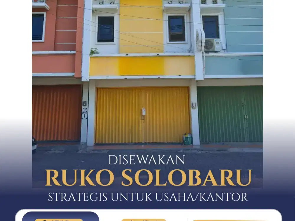 Ruko Murah 2 Lantai Lokasi Strategis Solo Baru