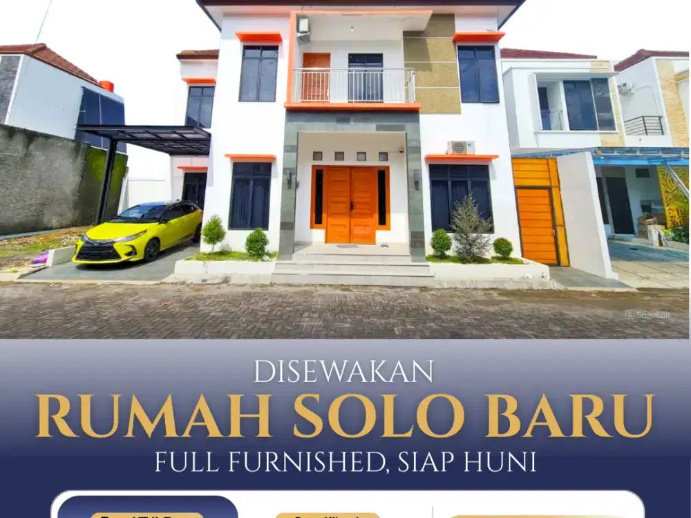 Rumah Solo Baru Bangunan Baru 2 Lantai Full Furnished Siap Huni