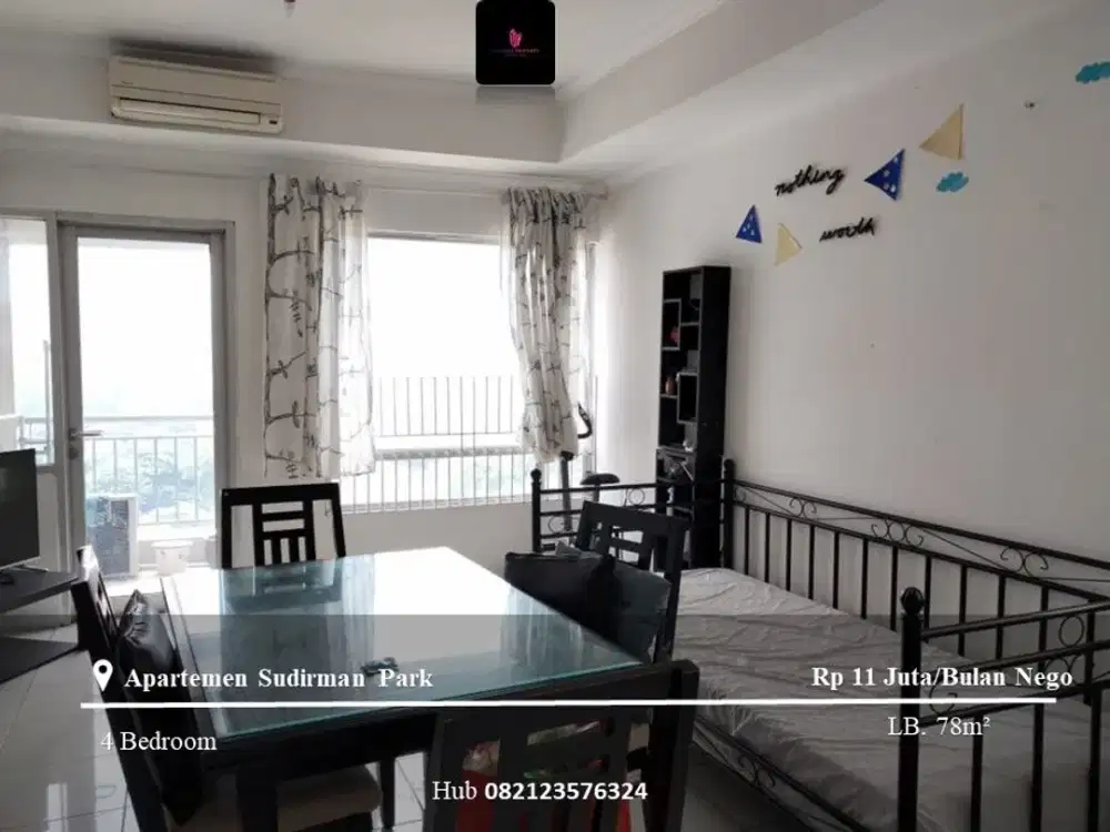 Disewakan Apartement Sudirman park Low Floor 3BR Full Furnished