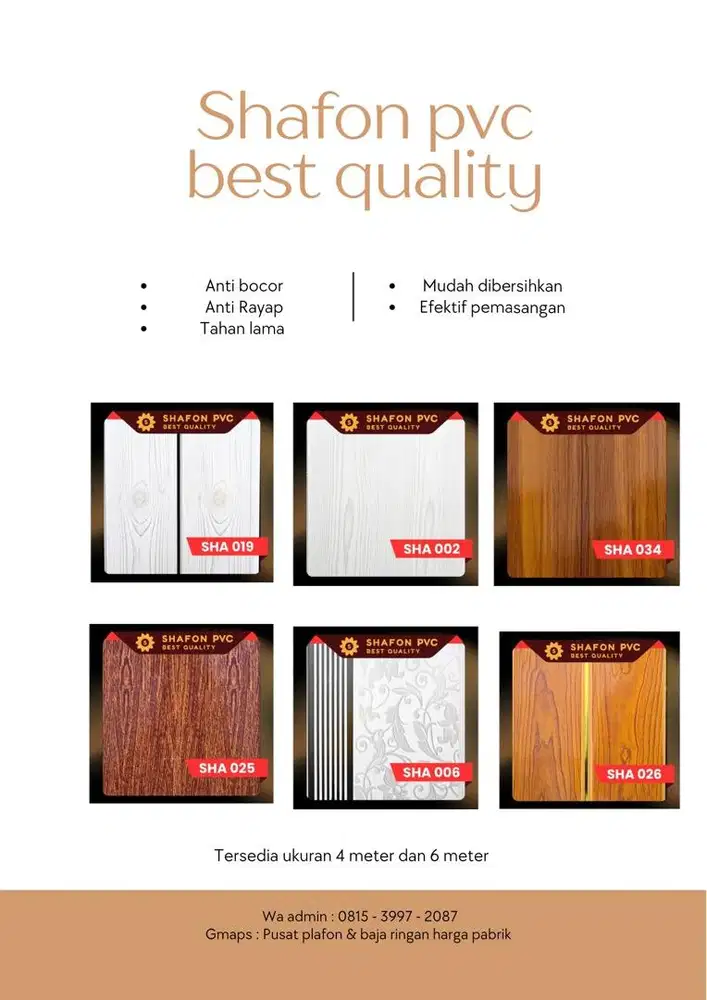 Penjualan & pemasangan plavon