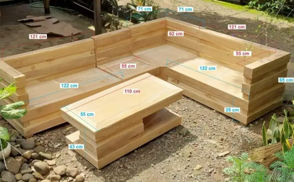 Meja tamu sudut mpdwl box kayi jati