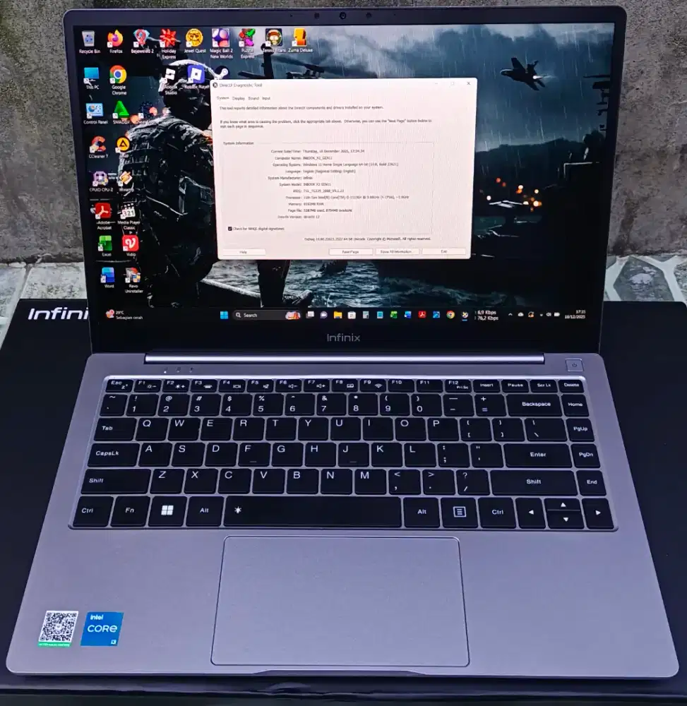 LAPTOP INFINIX INBOOK X2 i3 1115G4 Gen 11Th/8GB/256GB (GREY)