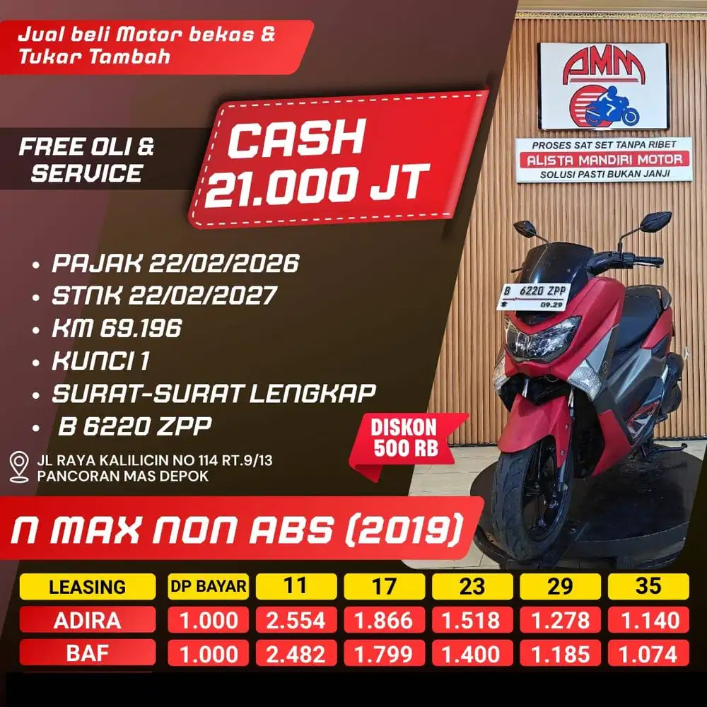 DP 1JT N MAX NON ABS TH 2019 BISA CASH/TT/BAYAR PAKAI CC/PAYLATER