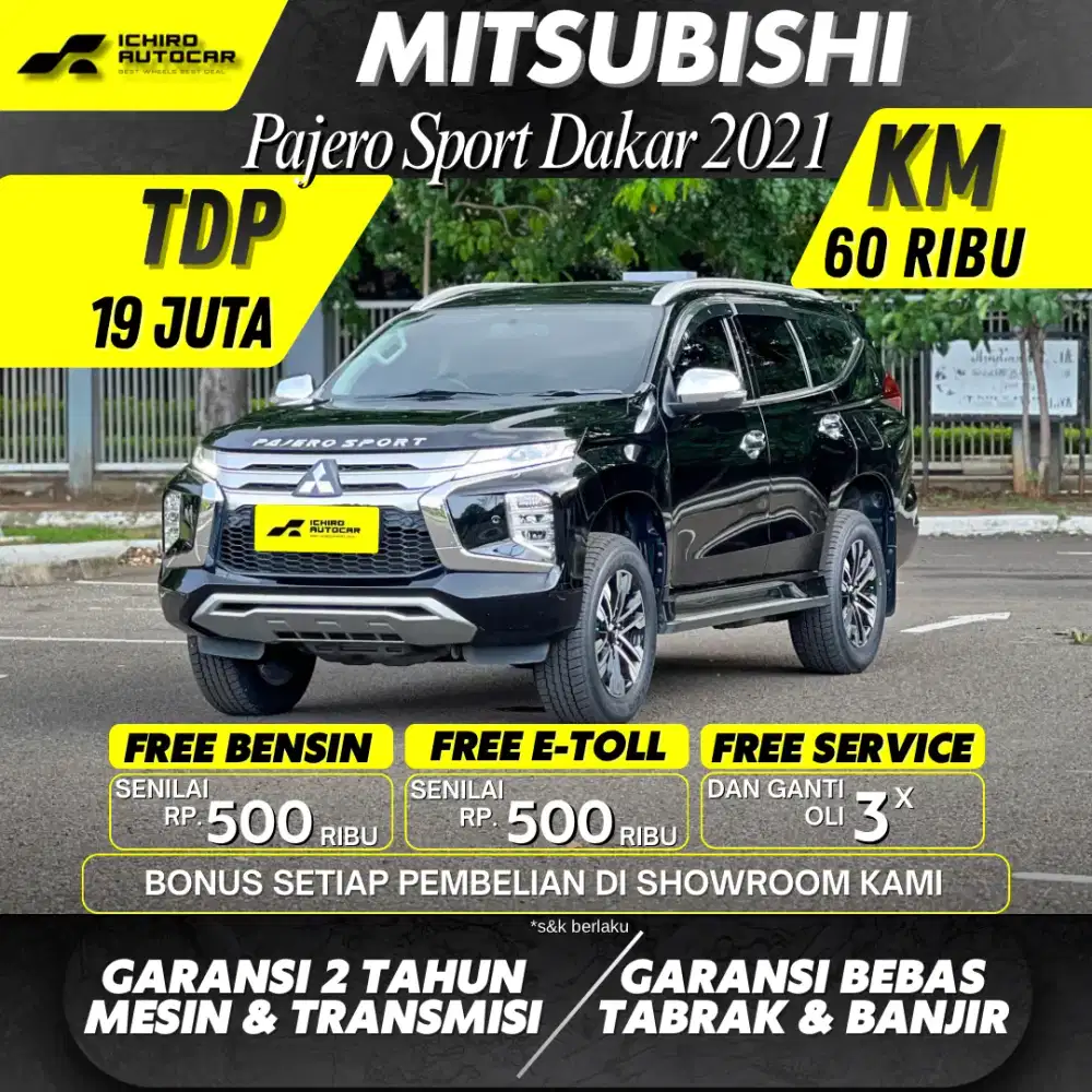 PAJERO DAKAR SPORT 2.4 KM 60RB PAJAK 11.26 PLAT GENAP